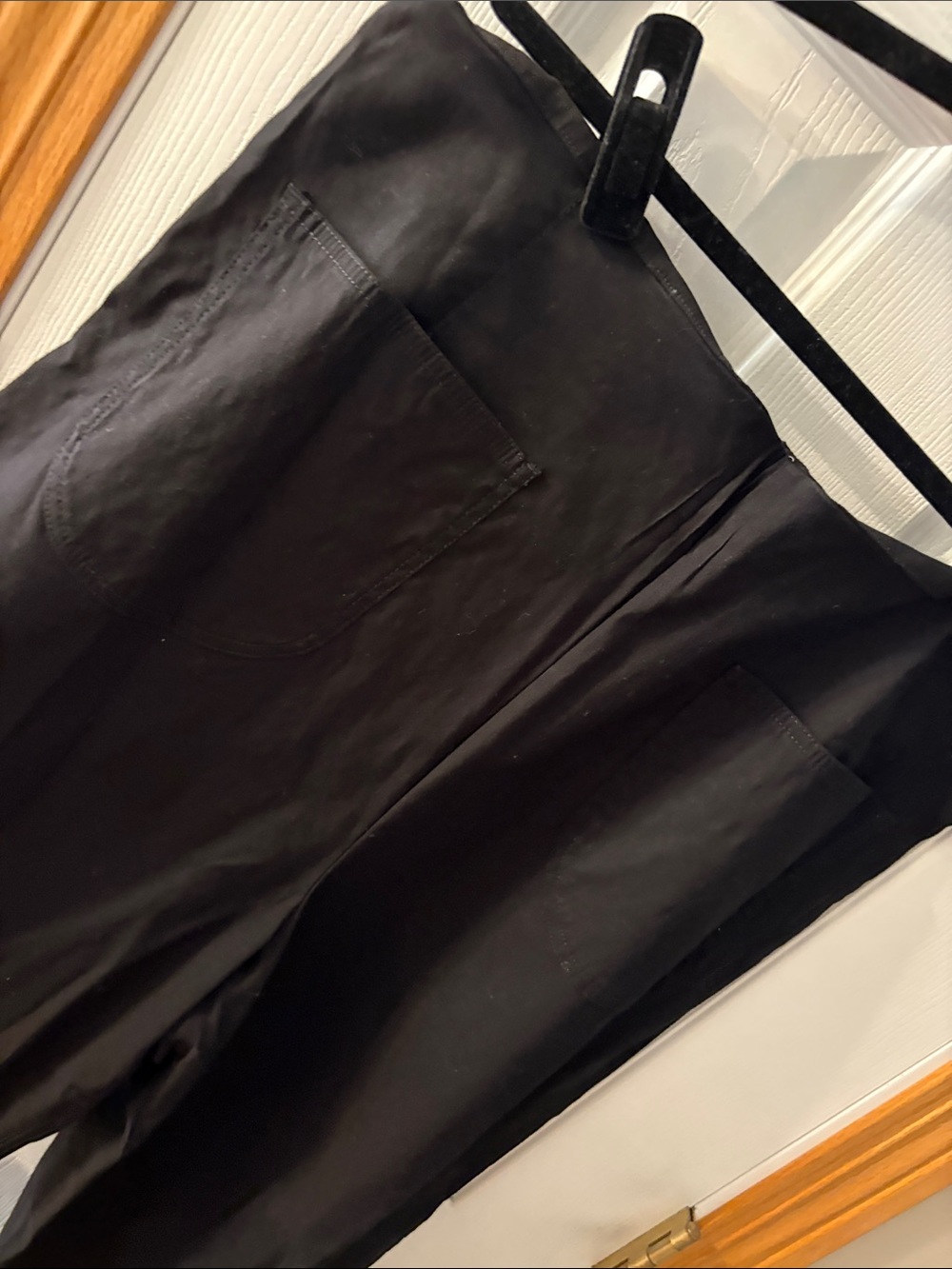 Maeve Black Wide-Leg Sweatpants with Ruffle Hem - Picture 4 of 8